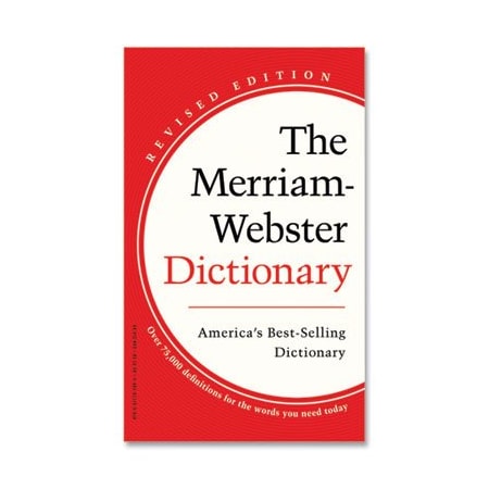 Merriam-Webster Paperback Dictionary, 75000 Definitions, 960 Pgs, 8-1/2inx5-3/4in 2952